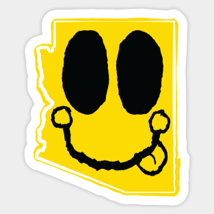 Arizona Happy Face with tongue sticking out Sticker